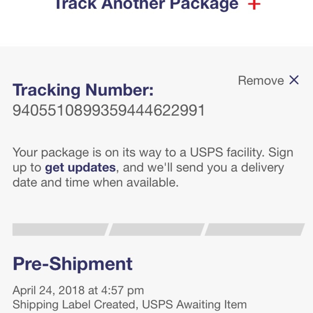 Proof of shipment